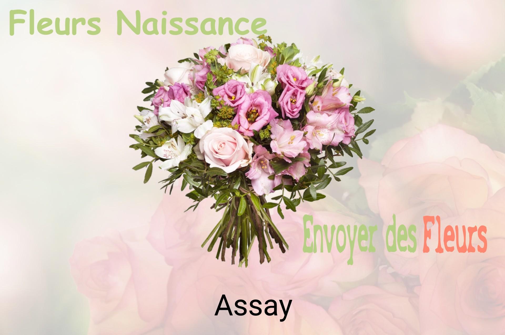 Bouquet de fleurs de naissance livré à Assay